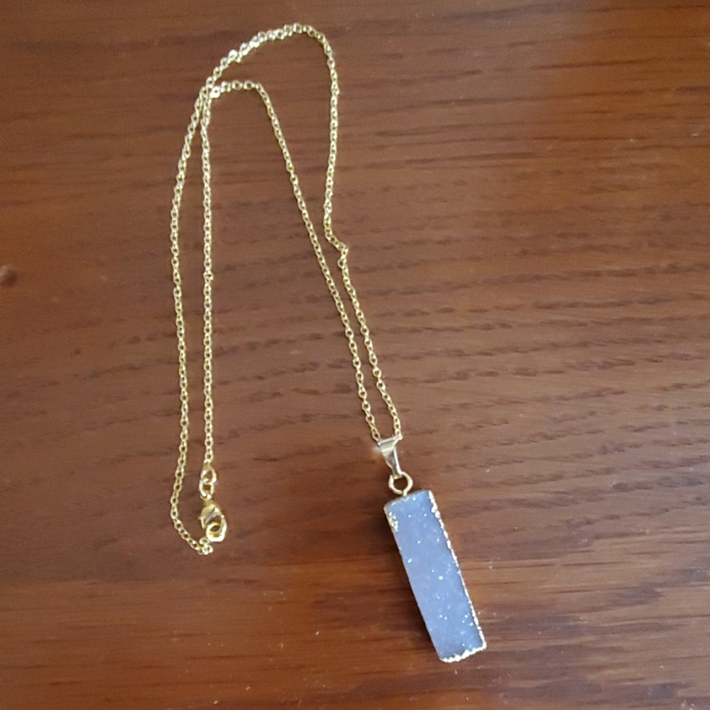 Druzy stone necklace